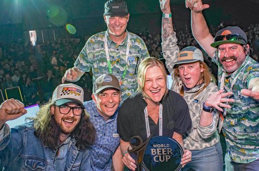 world beer cup winners posing on stage
